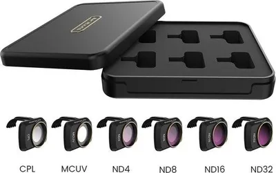 Obrázok produktu pre Filtre pre drony – pre modely Mavic Mini 1 a 2 – sada 6 filtrov – MCUV, CPL, ND4, ND8, ND16, ND32