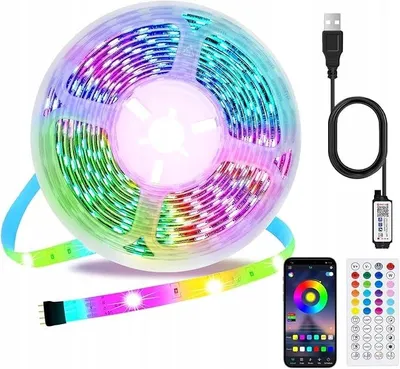 Zdjęcie produktu dla Taśma Led 5M Podświetlanie Telewizora Tryb Timera Synchronizacja Muzyki