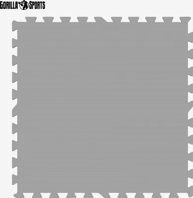 A single grey interlocking floor mat with a textured surface.