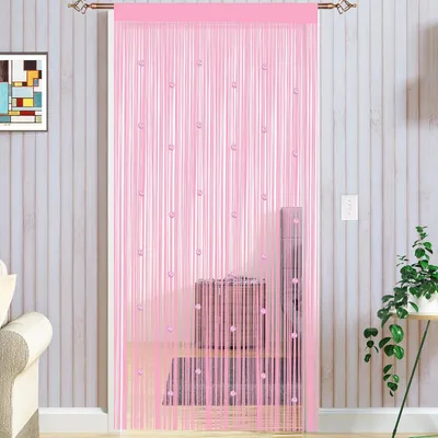 Immagine prodotto di Tenda a tendina per porte - Tenda anti-insetti - Protezione dagli insetti - Per porte da balcone - Tenda per porte - Tenda decorativa - Rosa