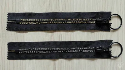 Produktbild von Reißverschluss Buchstaben-Schiene 5mm 16-80cm Jacken Softshells Sportbekleidung, Größe:60cm, Farbe:332 schwarz gold teilbar