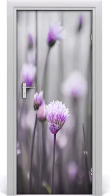 Produktbild von Tulup Türaufkleber 85x205 cm Dekorative Aufkleber Selbstklebend Wasserdichte Tapete Abnehmbar Schlafzimmer Wohnzimmer Wohnkultur - Schnittlauchblüten