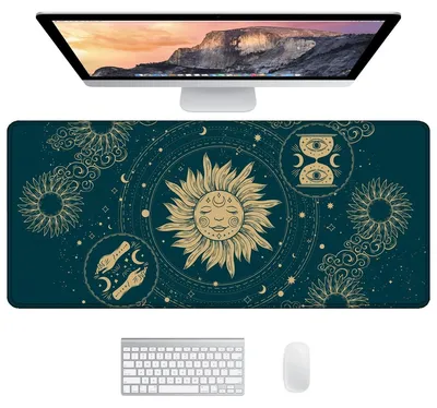 Productafbeelding van Muismat XXL muismat gaming - 900 x 400 mm - Groen - Antislip rubberen onderkant