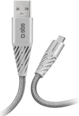 Produktbild von SBS TECABLEUNRETCK, 1,5 m, USB A, USB C, Silber