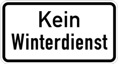 Produktbild von Dreifke® Verkehrszusatzzeichen, Kein Winterdienst, Aluminium, 231 x 420 mm, A...