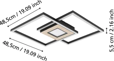 Obrázok produktu pre EGLO MARINELLO, LED, 5160 lm, IP20, Čierna, Hnedá