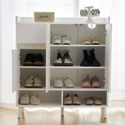Zdjęcie produktu dla Szafka na buty - Półka na buty - Organizer na buty - System przechowywania butów - Szafka na buty na kółkach - 6 szuflad