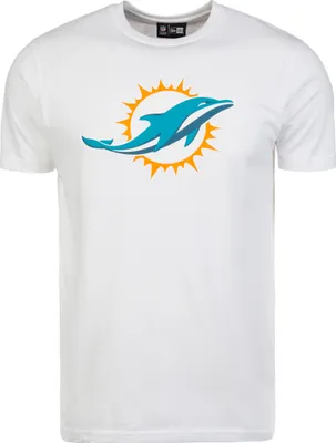 Produktbild von New Era Miami Dolphins NFL Logo Tee White Fan M L XL XXL XXXL T T-Shirt Men(M,White)
