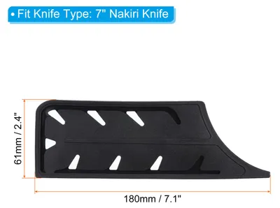 Produktbild von 2 Stš¹ck 180x61mm Messerschutzhš¹lle fš¹r 178mm/7" Nakirimesser Klinge, Universal Messerscheide aus Kunststoff Klingenschutz Messerhš¹lle fš¹r Kš¹chen Haushalt Hotel Esszimmer, Schwarz