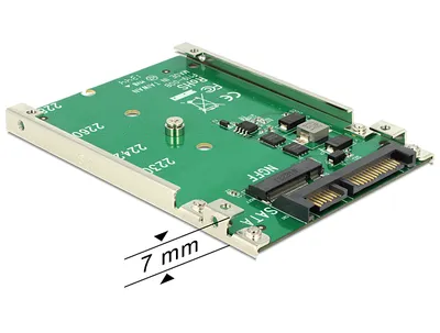 Produktbild von Delock Converter 22 pin > M.2 NGFF - Speicher-Controller - SATA 6Gb/s - SATA 6Gb/s