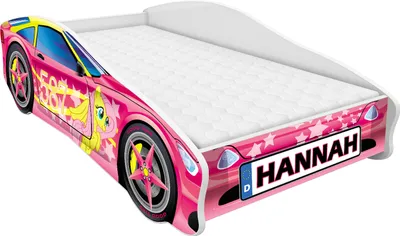 Image de ACMA lit d'adolescent lit d'enfant lit de voiture Junior Cars lit set complet avec matelas, sommier et protection contre les chutes 160x80 cm - CAR-8 + NOM