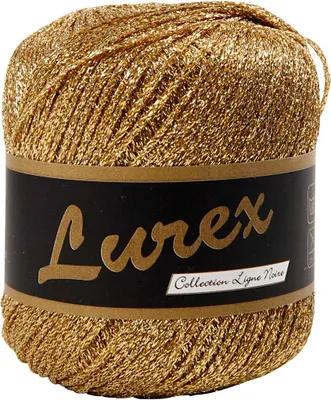 Image de Fil pailleté Polyester, L : 160 m, or, 25 g, 1 pelote