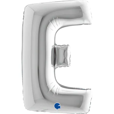 Immagine prodotto di Palloncino gonfiabile lettera E argento 102 cm