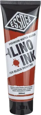 Produktbild von Essdee Block Printing Ink Farbe für Linolschnitt Burnt Sienna 300 ml
