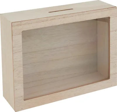 Produktbild von VBS Spardose mit Sichtfenster 20x7x15 cm Sparbox Geldbox Sparschwein