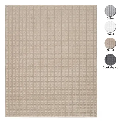 Produktbild von HOMELUX Flauschiger Kunstfell Teppich Wohnzimmer Kaninchenfell-Imitat Teppiche  Rutschfester Fellteppich Schlafzimmer, 160 x 230 cm, Sand