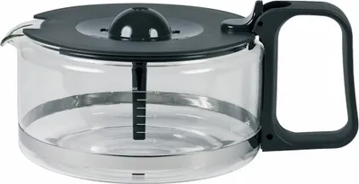 Produktbild von Kaffeekanne Glaskanne Kanne Filterkaffekanne Ersatzkanne Glas Kunststoff transparent dunkelgrau Philips 996510074348 Filterkaffeemaschine Kaffeemaschine Cafe Gourmet uvm