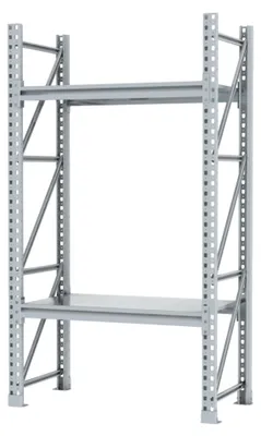 Produktbild von Povag Schwerlastregal, 900 kg Fachlast, Lagerregal mit 2 Ebenen, 200x114x60 cm