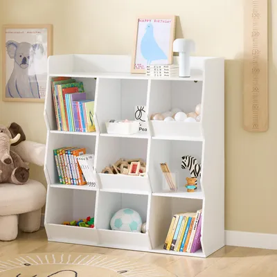 Produktbild von SoBuy Kinderregal Aufbewahrungsmöbel Weiß Skandinavisch KMB120-W