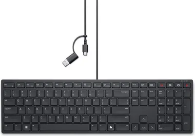 Produktbild von DELL Dell | Collaboration Keyboard | KB525C | Keyboard | Wired | Russian | Black | USB-C