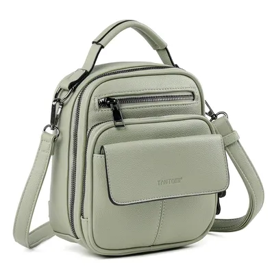 Produktbild von Rucksack Damen klein mit RFID-Schutz, 3-in-1 Eleganter Rucksack Handtasche Schultertasche, mit verstellbarer und abnehmbarer Schultergurt, Leichter Cityrucksack für Frauen