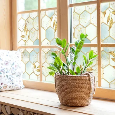Produktbild von Undurchsichtige Waben-Privacy-Folie für Fenster und Duschraumfenster