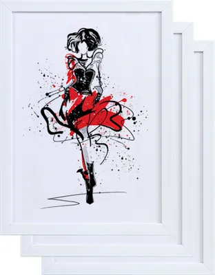 Produktbild von 3er 5er Set FlexiFrame Leichter Blockprofil Kunststoff Bilderrahmen mit Plexiglas Plastikrahmen - Farbe: 3er Pack Weiß | Format: 29,7x42 DIN A3