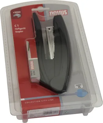 Produktbild von Novus Heftgerät C 1, bis 15 Blatt schwarz, im Blister