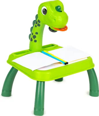 Produktbild von ECOTOYS Zeichenbrett mit Projektor Dinosaurier grü n