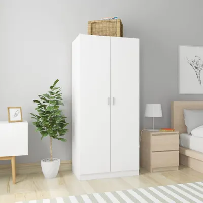 Obrázek produktu pro The Living Store Šatní skříň bílá 80x52x180 cm Materiál na bázi dřeva
