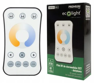 Immagine prodotto di Pannello di controllo touch screen R7-1 RF per controller di strisce LED CCT, colore bianco