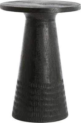 Image de Table d'appoint Paxos noir mat - Ø45x64 cm