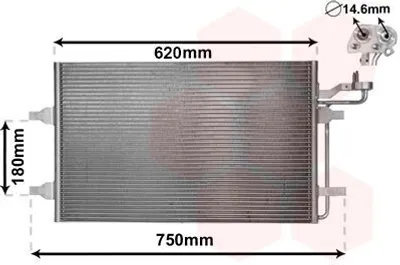 Produktbild von VAN WEZEL 59005140 Kondensator Klimaanlage Klimakondensator für VOLVO V50 (545)