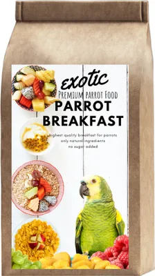 Immagine prodotto di Colazione calda per pappagalli esotici | Piatto per colazione o pranzo per pappagalli | Cibo caldo per pappagalli 150G