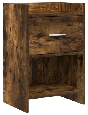 Immagine prodotto di Tavolini notturni in legno di quercia affumicata, dimensioni 40 x 30 x 60 cm
