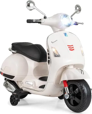 Obrázok produktu pre Detský elektrický motocykel s LED svetlami a klaksónom - biely