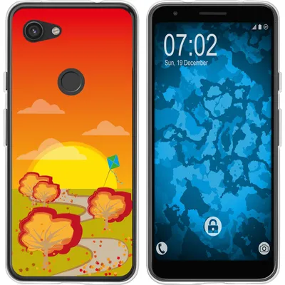 Produktbild von PhoneNatic Case kompatibel mit Google Pixel 3a Silikon-Hülle Herbst Drache/Kite M2