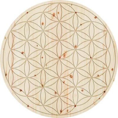 Produktbild von 30cm "ZirbenBlume des Lebens" Wandbild