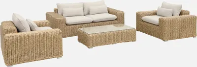 Immagine prodotto di Salotto da giardino in resina extra large, 4 posti, Beige