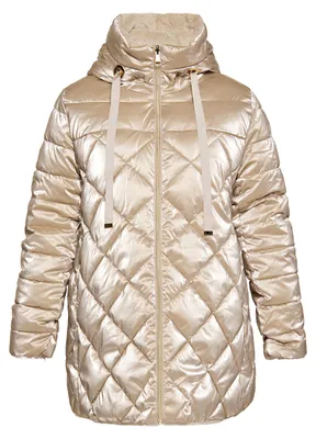 Image de Manteau matelassé long pour femme ALBEE - champagne, taille 54/56