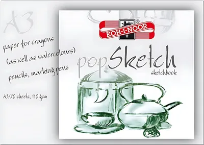 Produktbild von KOH Sketchblock A3 - weiß 110 g/m² 20 Blatt