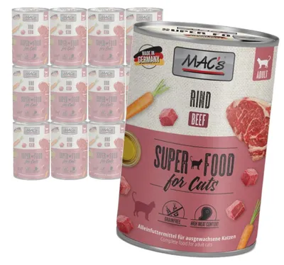 Produktbild von MAC's Katzen-Nassfutter Rindfleisch 12x400g