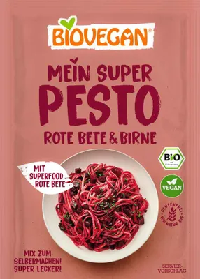 Produktbild von Biovegan Mein Super Pesto Rote Bete & Birne  17,5g