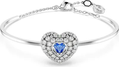 Obrázek produktu pro Swarovski Náramek Uni Idyllia Hyperbola Heart Blue Rhodiovaný 5680393