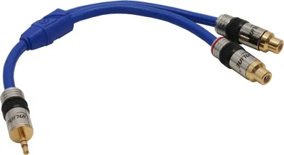Image de InLine® 89941P Câble Cinch/Jack, PREMIUM, 2x Cinch prise femelle à 3,5mm prise jack, 0,25m