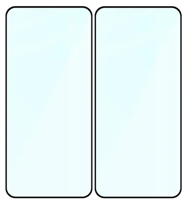 Produktbild von 2x Gehärtetes Glas für Xiaomi 15, Bizon Glass Edge Duo, Schwarzer Rahmen