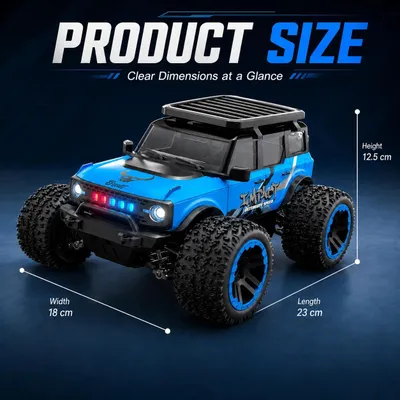 Produktbild von Ferngesteuerter Monstertruck - SG201MAX - 2 Akkus - 4WD - Bürstenloser Motor - 55 km/h - Maßstab 1:20 - LED-Beleuchtung