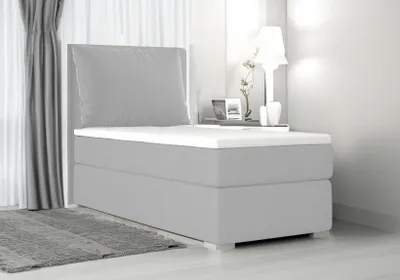 Produktbild von Boxspringbett, Kinderbett  SUZI MINI +Topper VISCO Jugendbett, Federkern , 90x200 cm ,(Hellgrau: ITAKA 51)