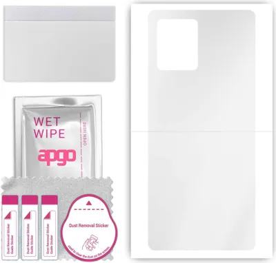 Produktbild von apgo Rückseite Schutzfolie, klar, kompatibel mit Wiko T60, Hinten Hydrogel-Displayschutzfolie mit Positionierhilfe, kratzfest, einfache Montage