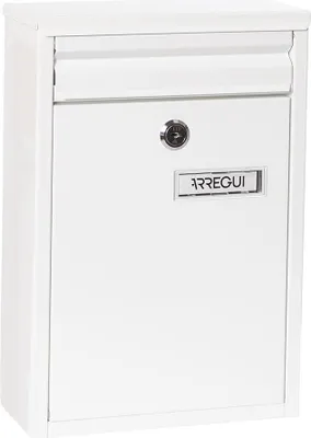 Immagine prodotto di Arregui E-5751, Cassetta delle lettere a muro, acciaio, bianco, chiave, 18,2 cm, 220 mm